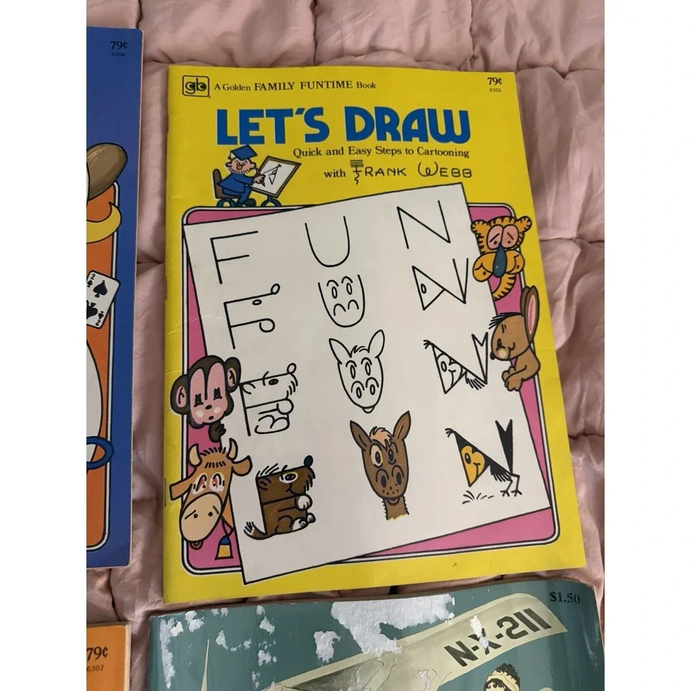 Rare Vintage 6 Golden Family Funtime Books Golden Books Read Description
